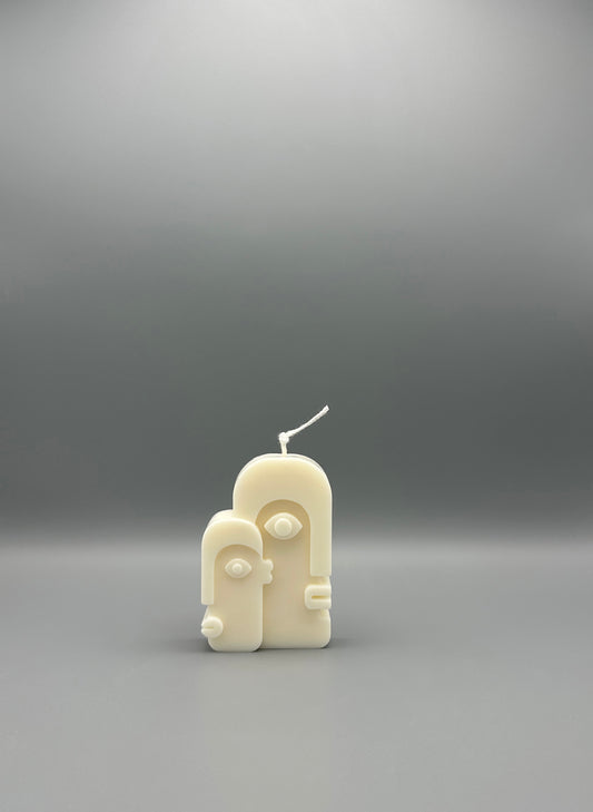 Skulpturkerze Ora und Ares
